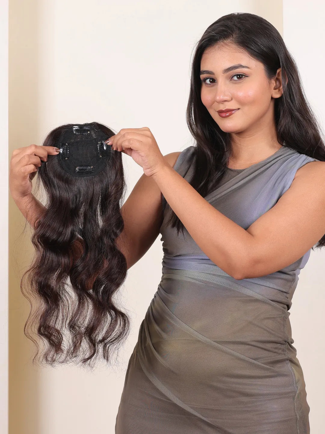 4x4' Backcombed Hair Topper - Lace Base For Women
