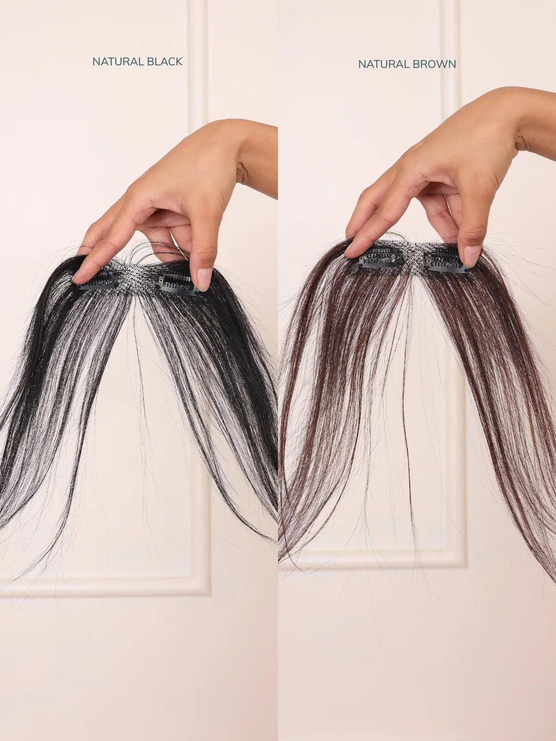 Natural Black & Brown Colors Front Hairline Patch - Last Image