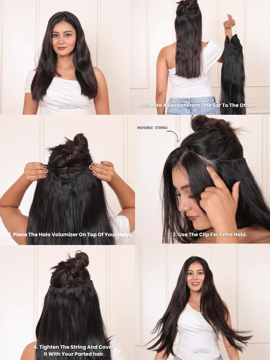 Steps For Halo Hair Extensions