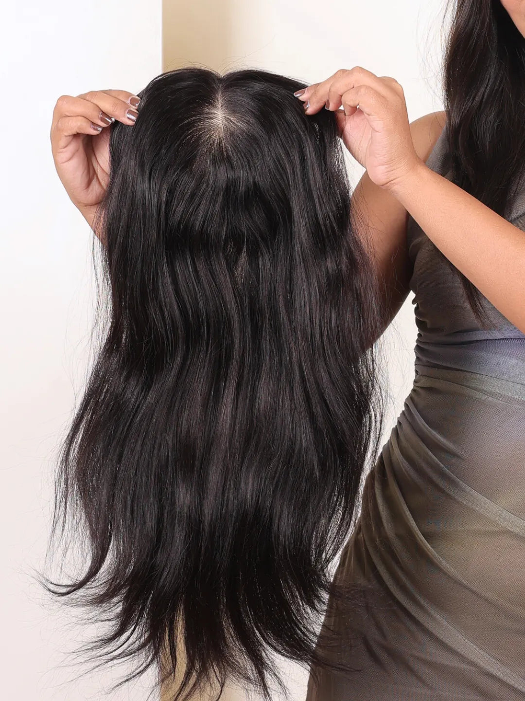 6x6 Silk Crown Hair Topper For Full Coverage