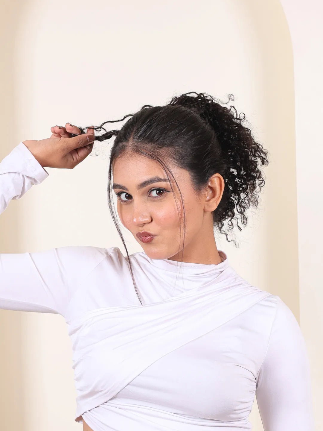 Curly Hair Clip-in Bun For Quick Hairstyle