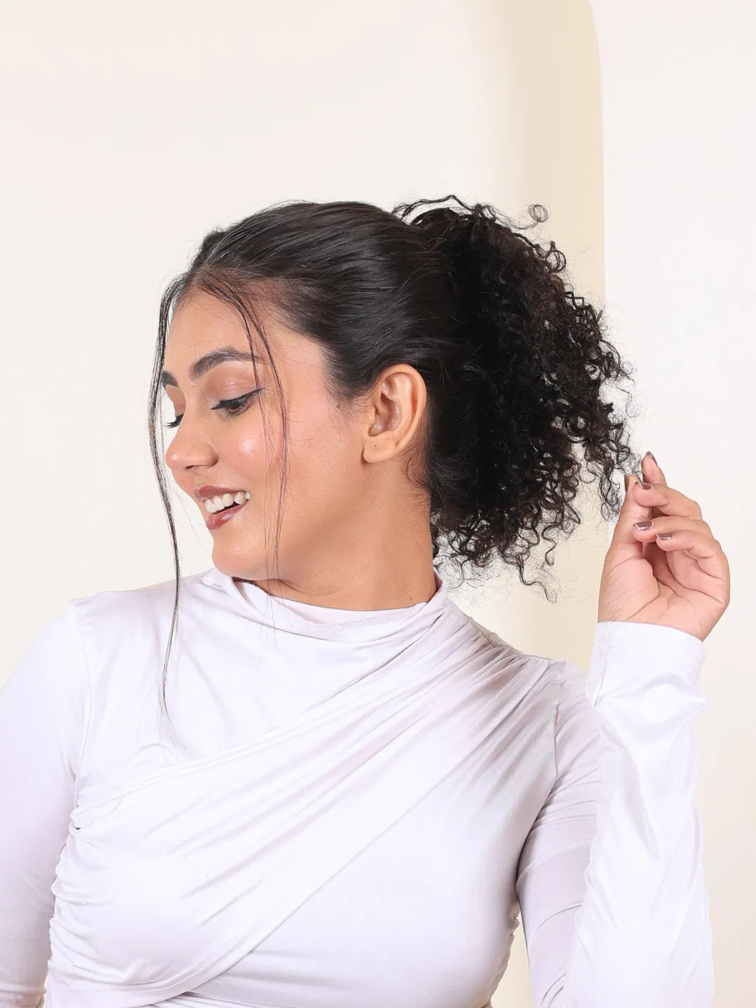 Curly Hair Clip-in Bun Volume - Last Image