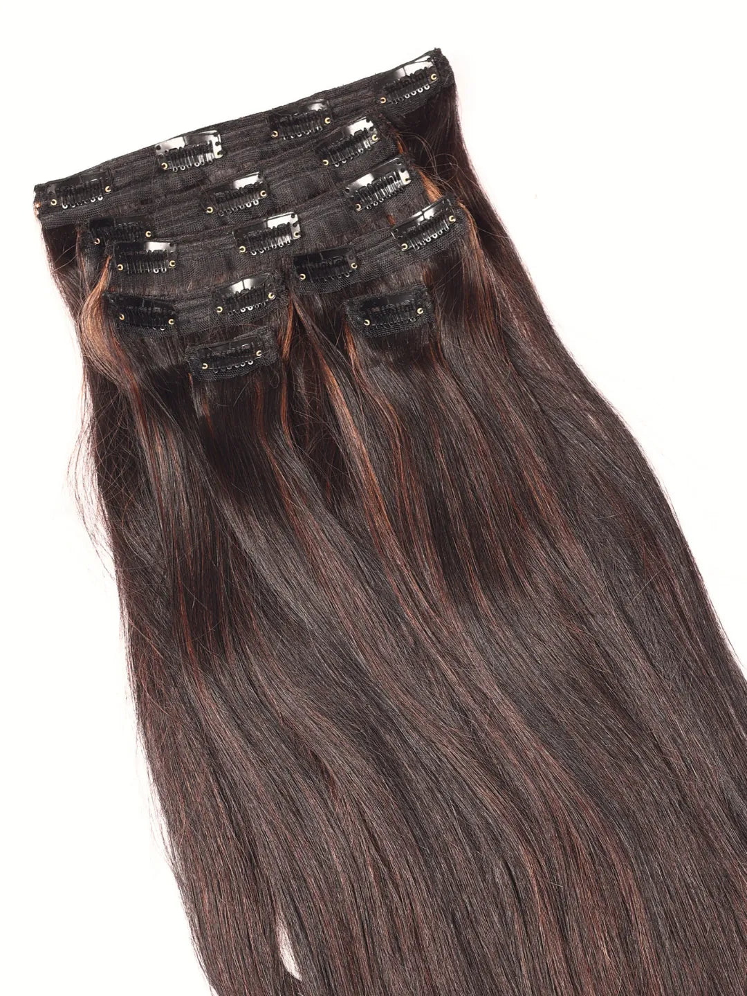 Seamless 7 Set Clip-In Extensions – Mocha Brown For Natural Look