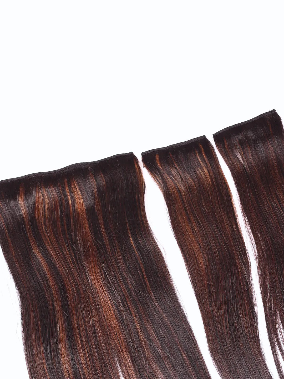 Seamless 7 Set Clip-In Extensions – Mocha Brown Balayage India