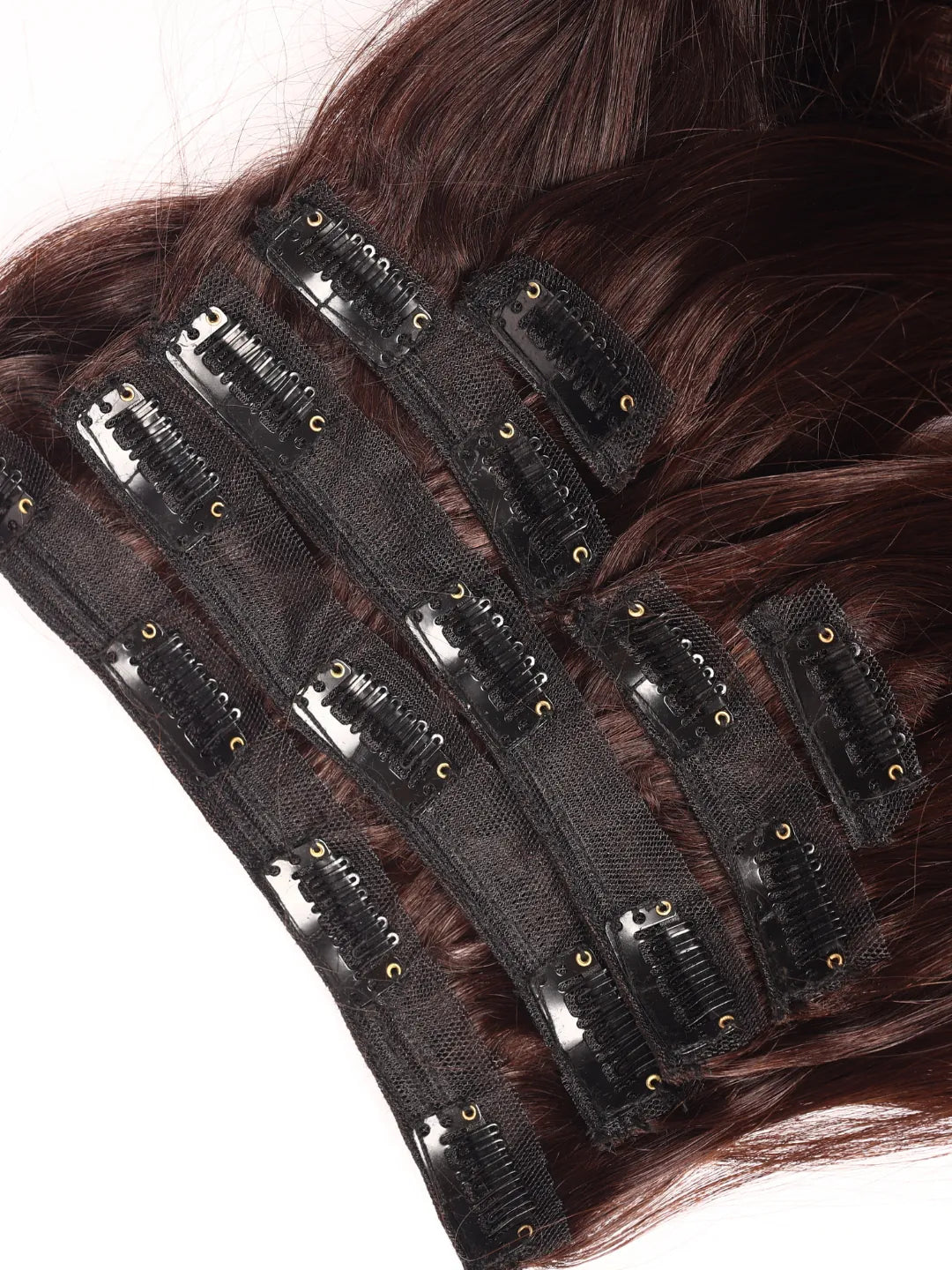 Human Hair Seamless 7 Set Clip In Extensions - Wavy Textured - First Image