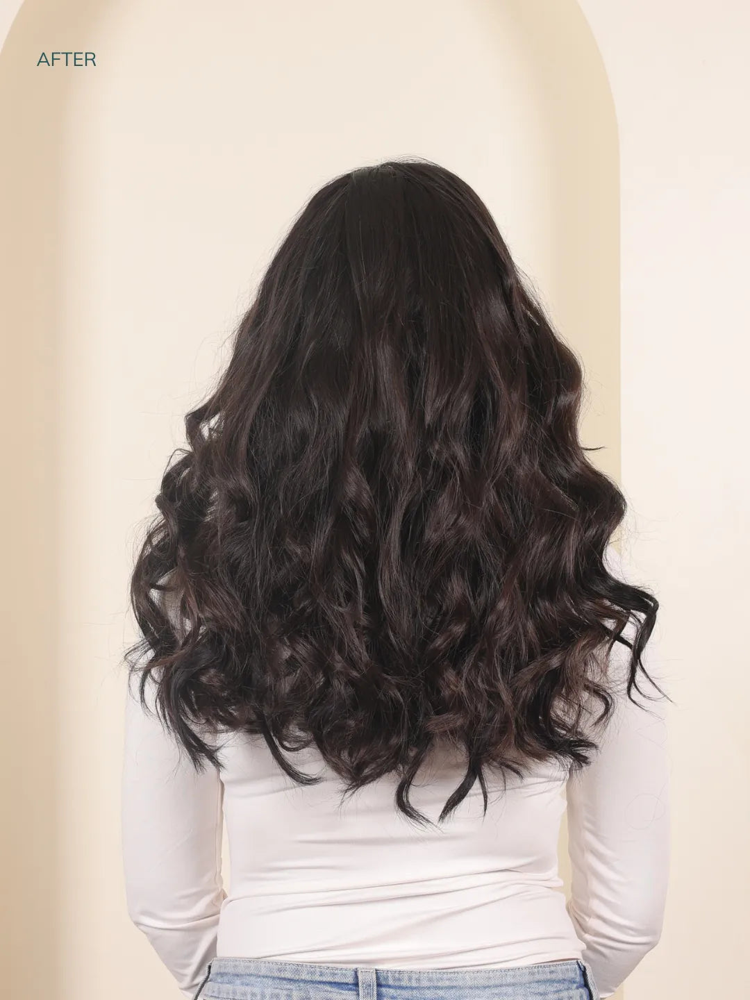 Seamless 7 Set Clip In Extensions - Wavy - After Image - Last Image