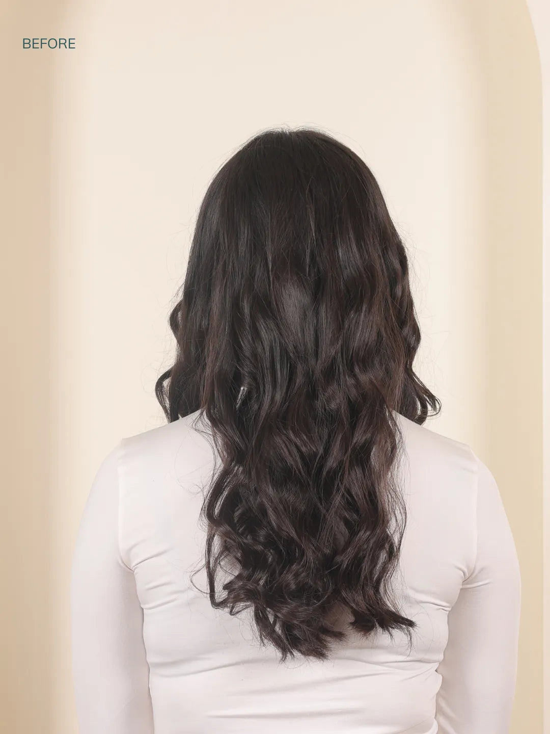Seamless 7 Set Clip In Extensions - Wavy - Before Image