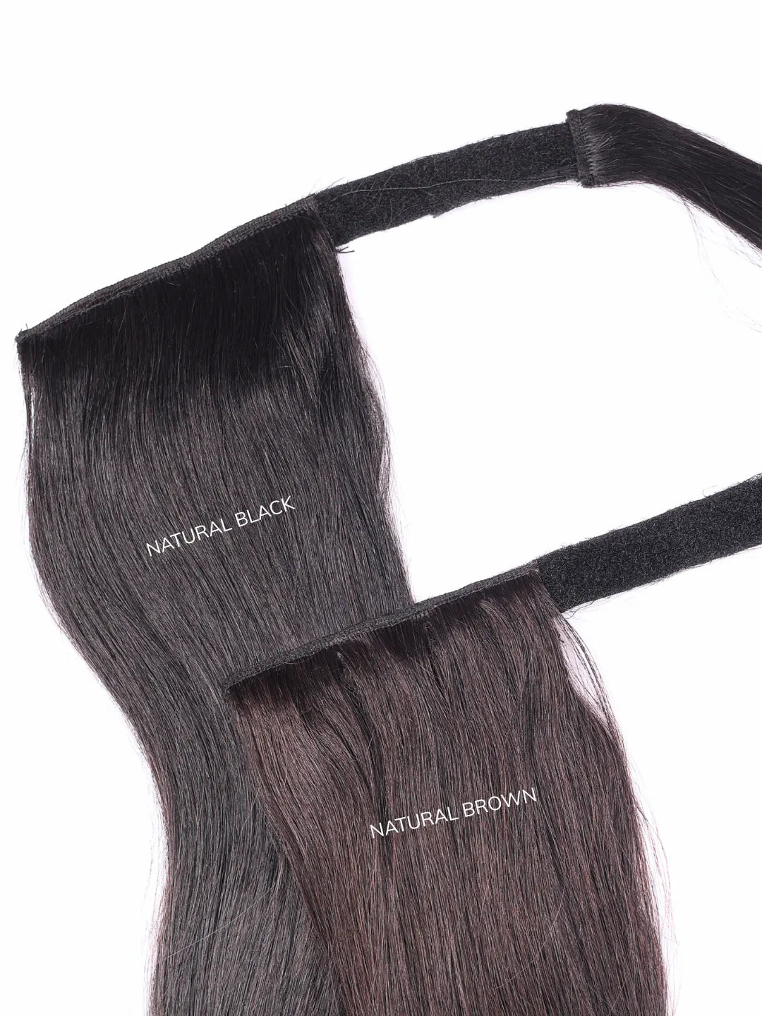 Natural Black & Brown Color Wrap Around Ponytail