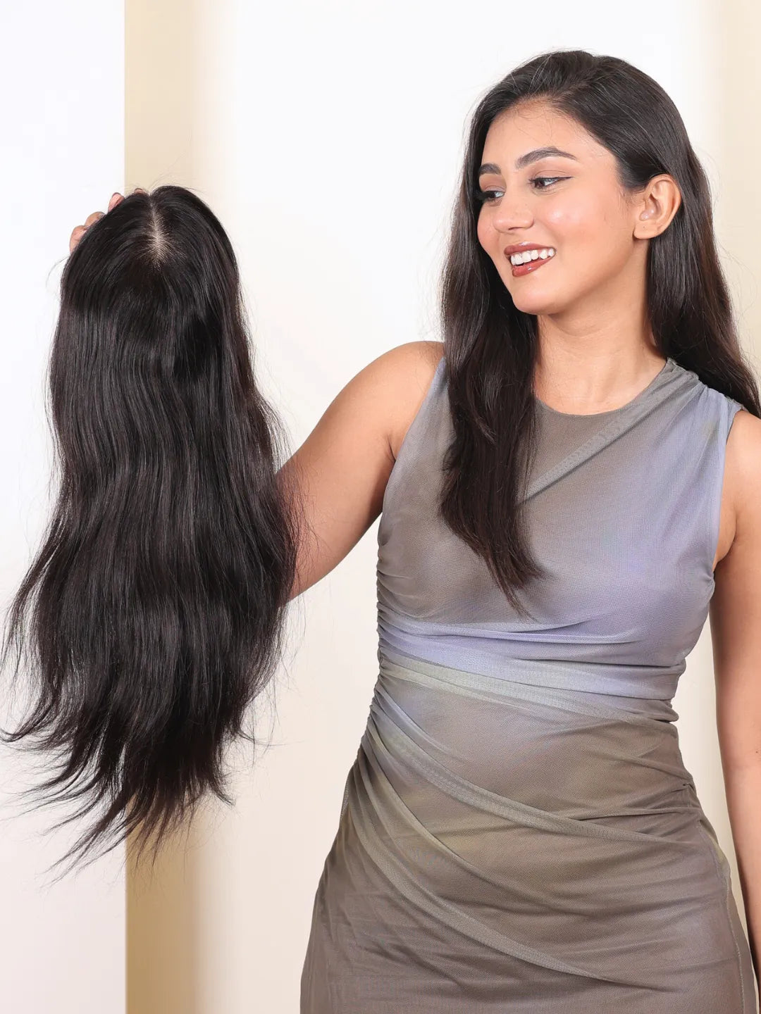 6x6 Silk Crown Hair Topper-First Image
