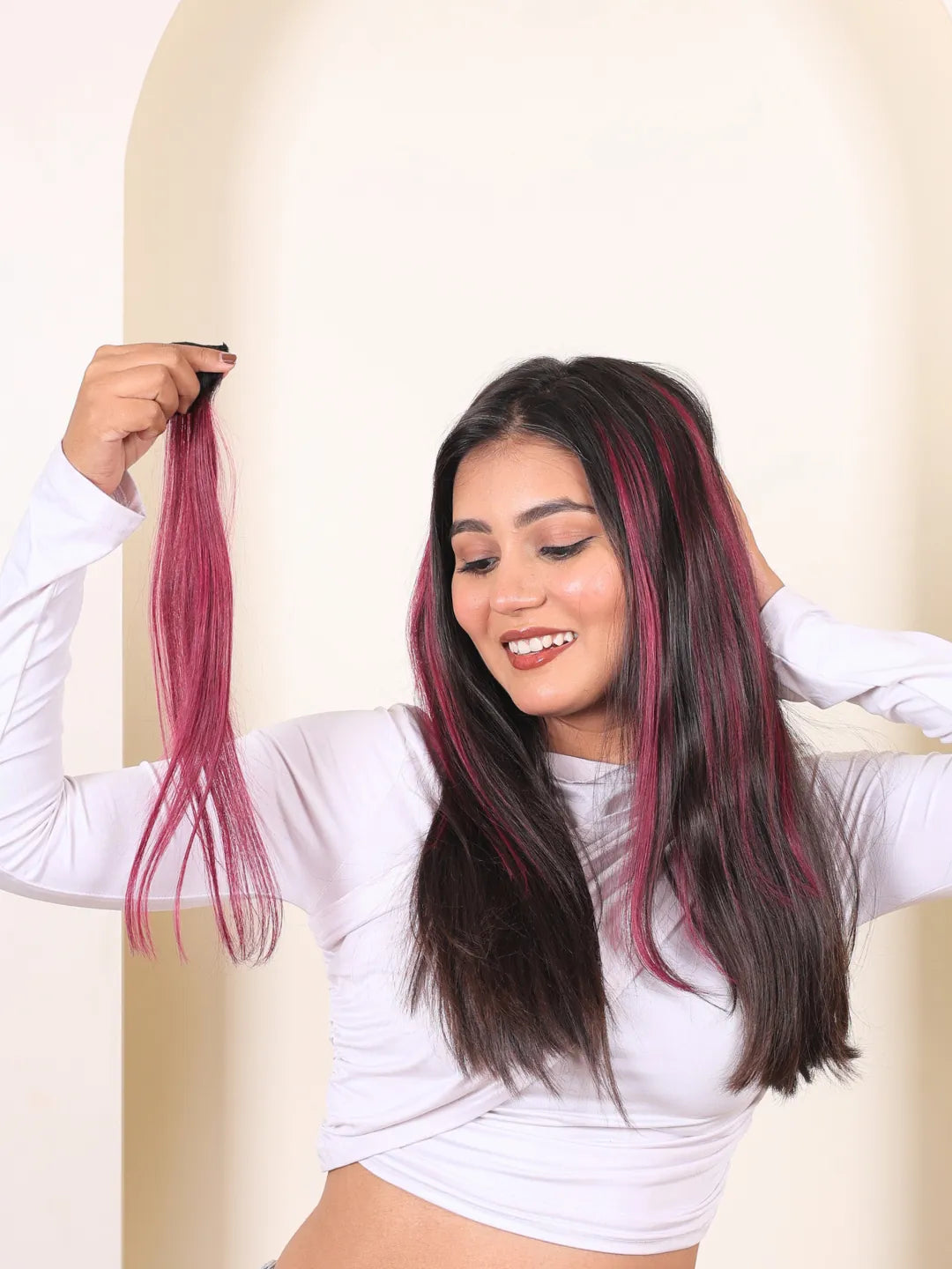 Hot Plum Streaks For Women - First Image

