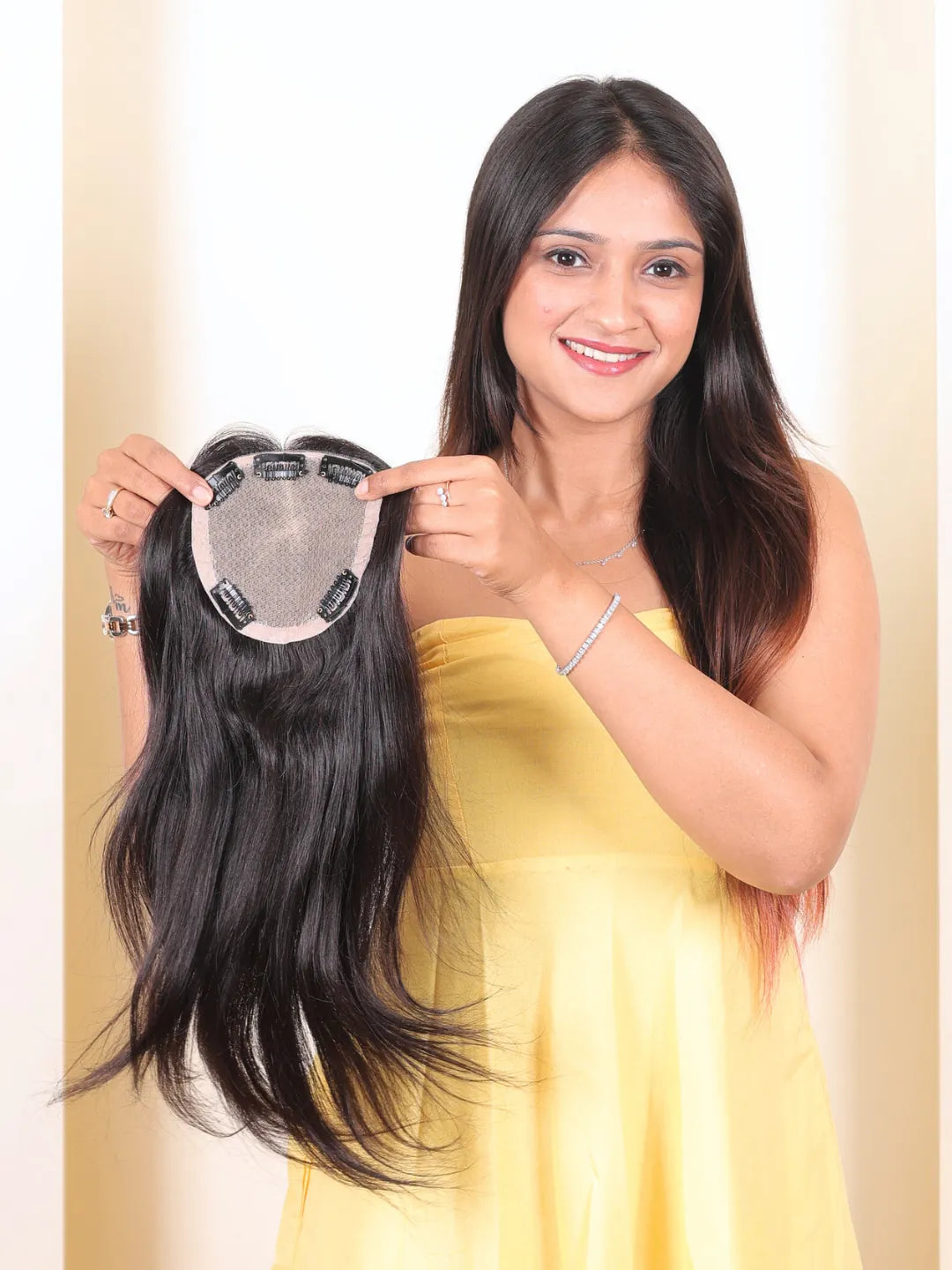 Lightweight 5x5 Silk Crown Hair Topper