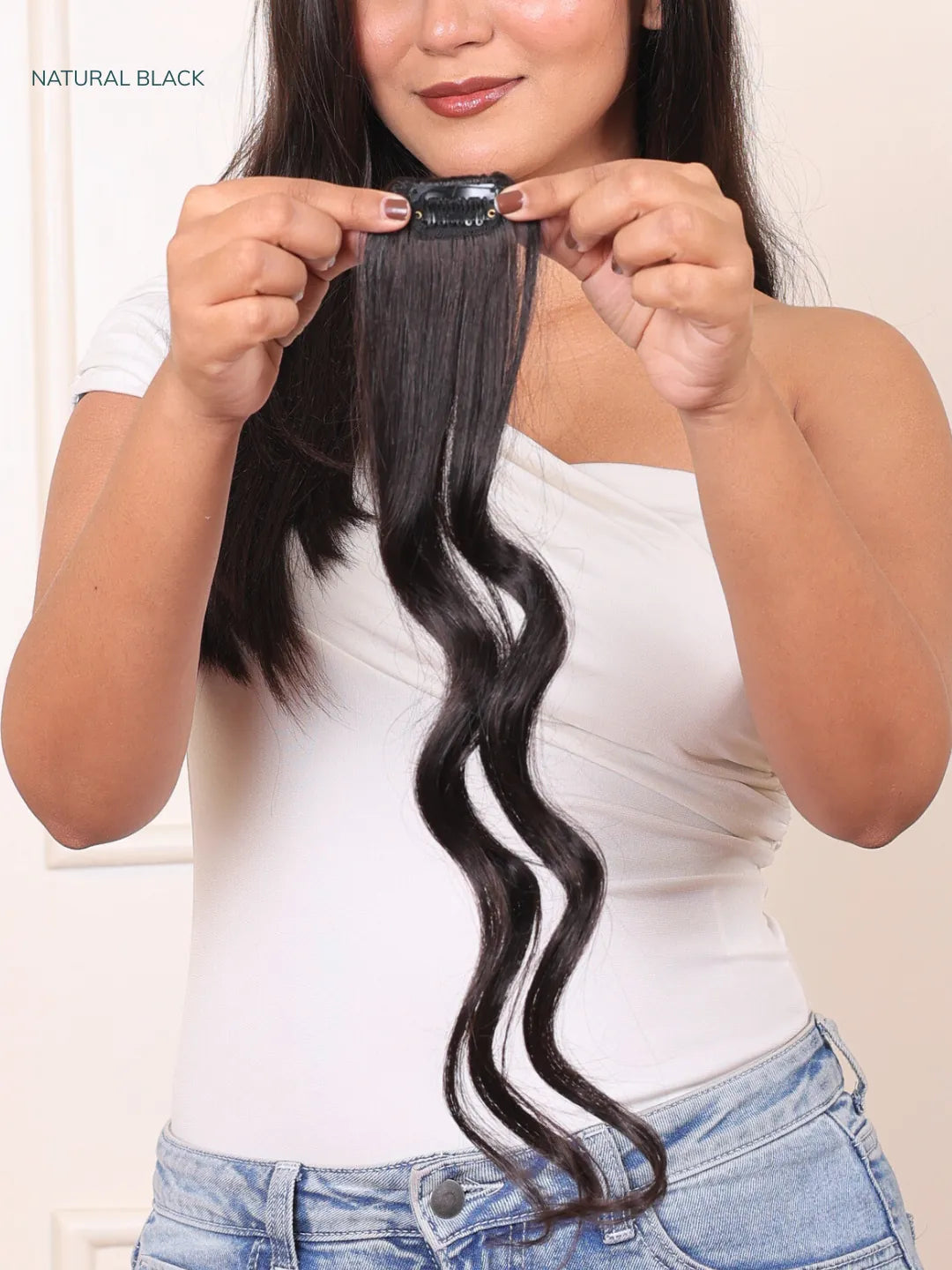 Natural Black Seamless Cover-Up Patch - Wavy Textured