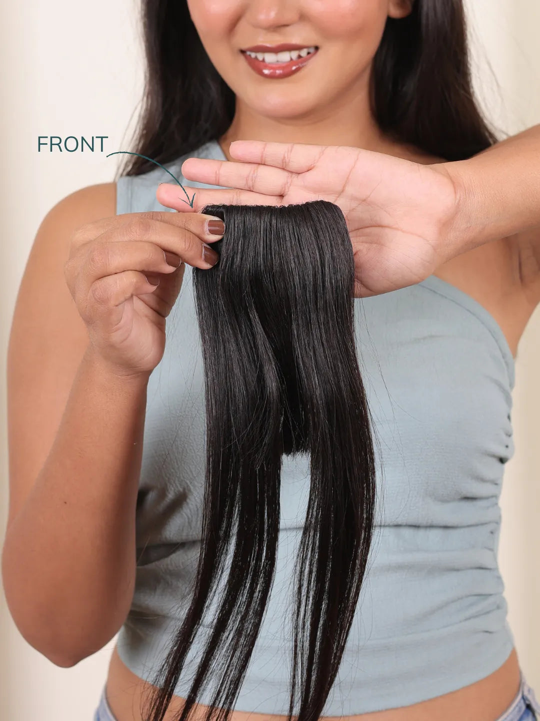 Clip-in Bangs With Side Pieces Frontside Image